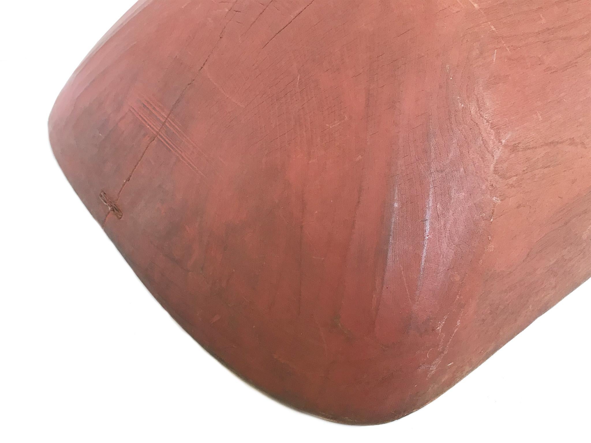 19th Century Red Wooden Bowl 5