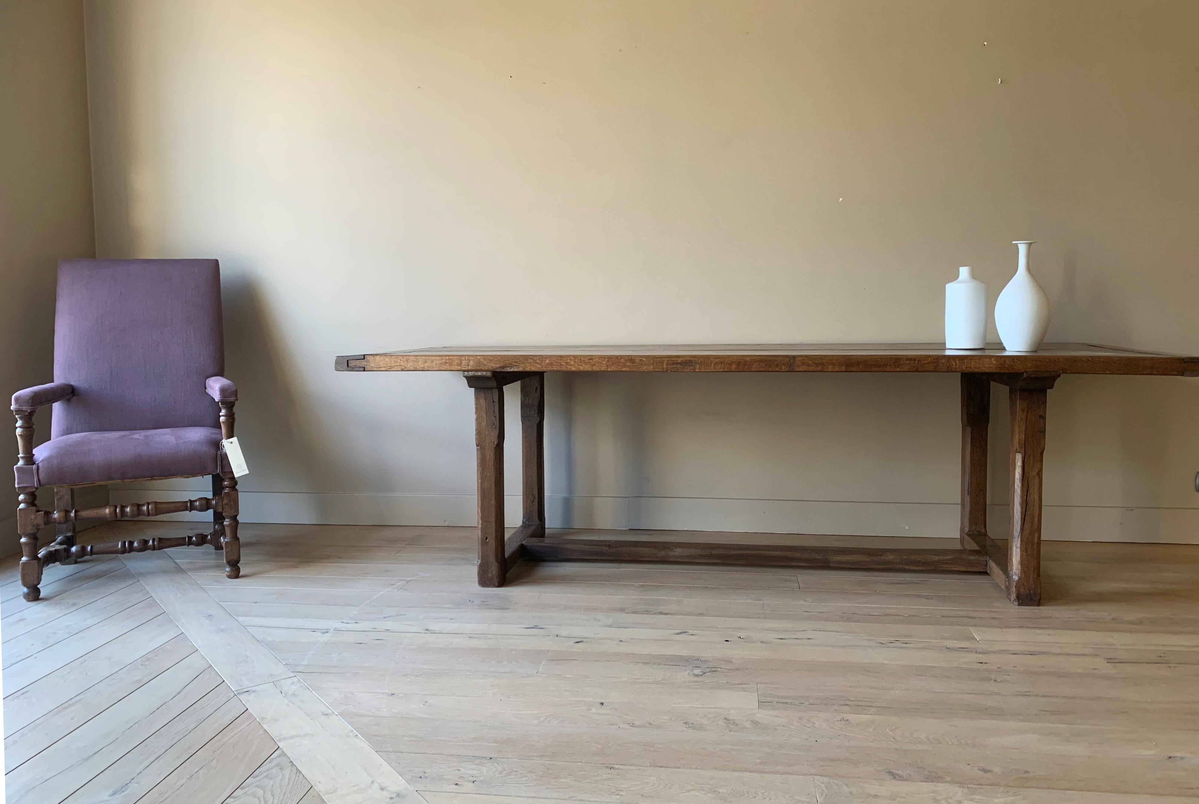 19th Century Refectory Farm Table In Good Condition In Vosselaar, BE