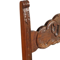 19th Century Refined Hand Carved Walnut Renaissance Ecclesiastical Throne Chair