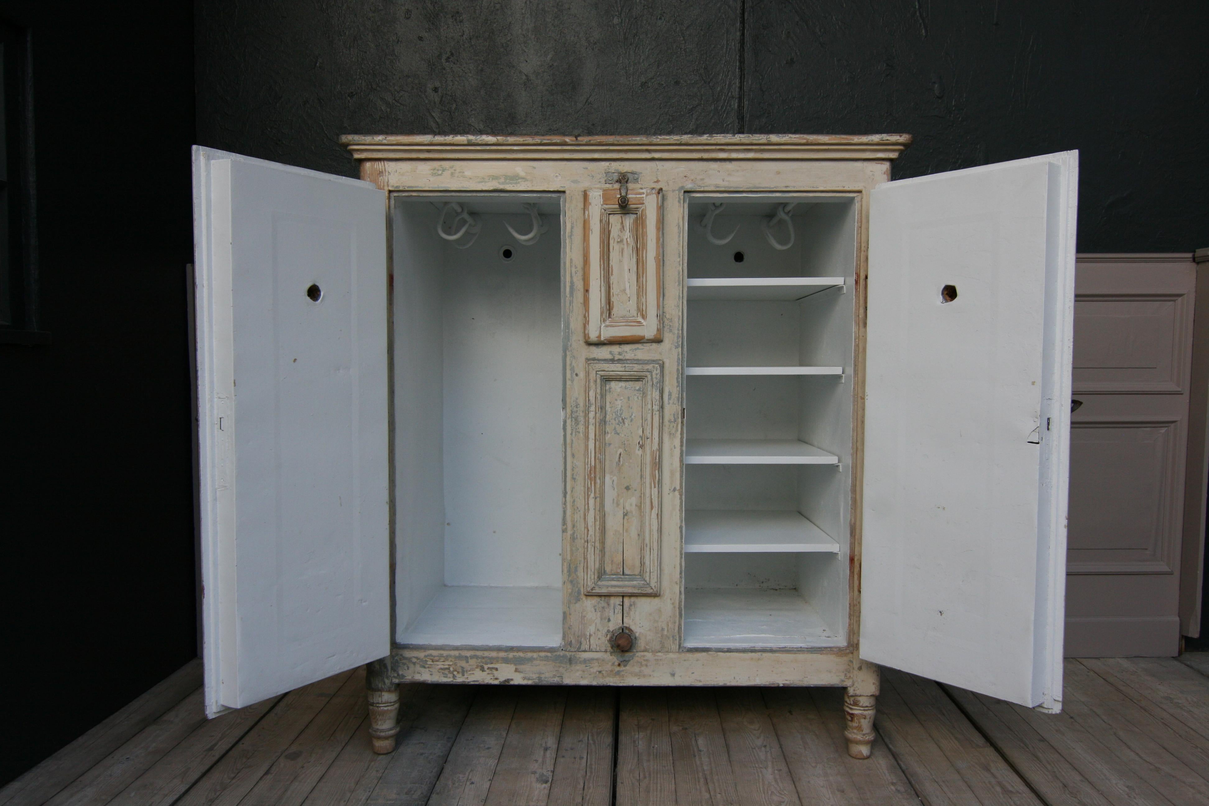 antique ice box cabinet