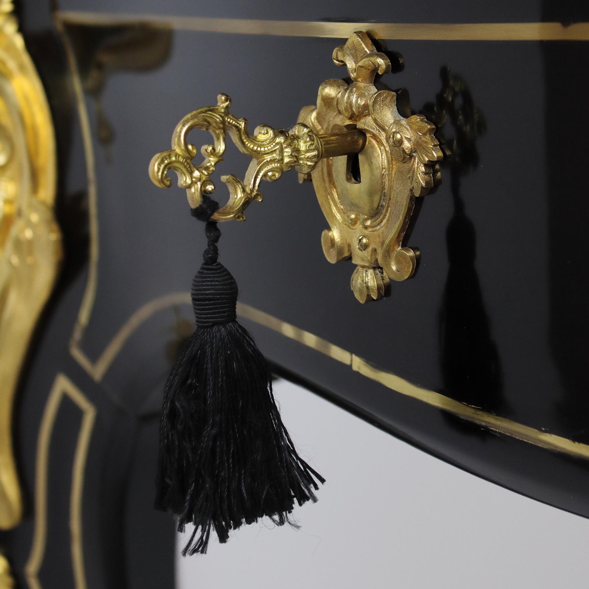 19th Century Régence Napoleon III Ebonized Desk/Bureau Plat Stamped Gros/Paris For Sale 7