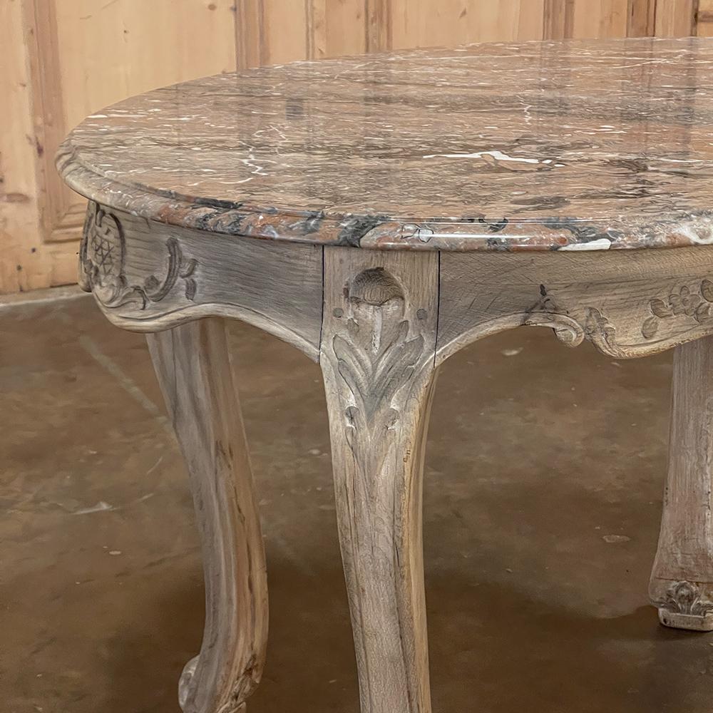 19th Century Regence Oval Marble-Top End Table from Mons 3