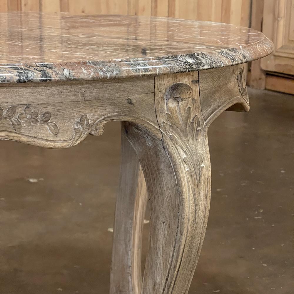 19th Century Regence Oval Marble-Top End Table from Mons 4