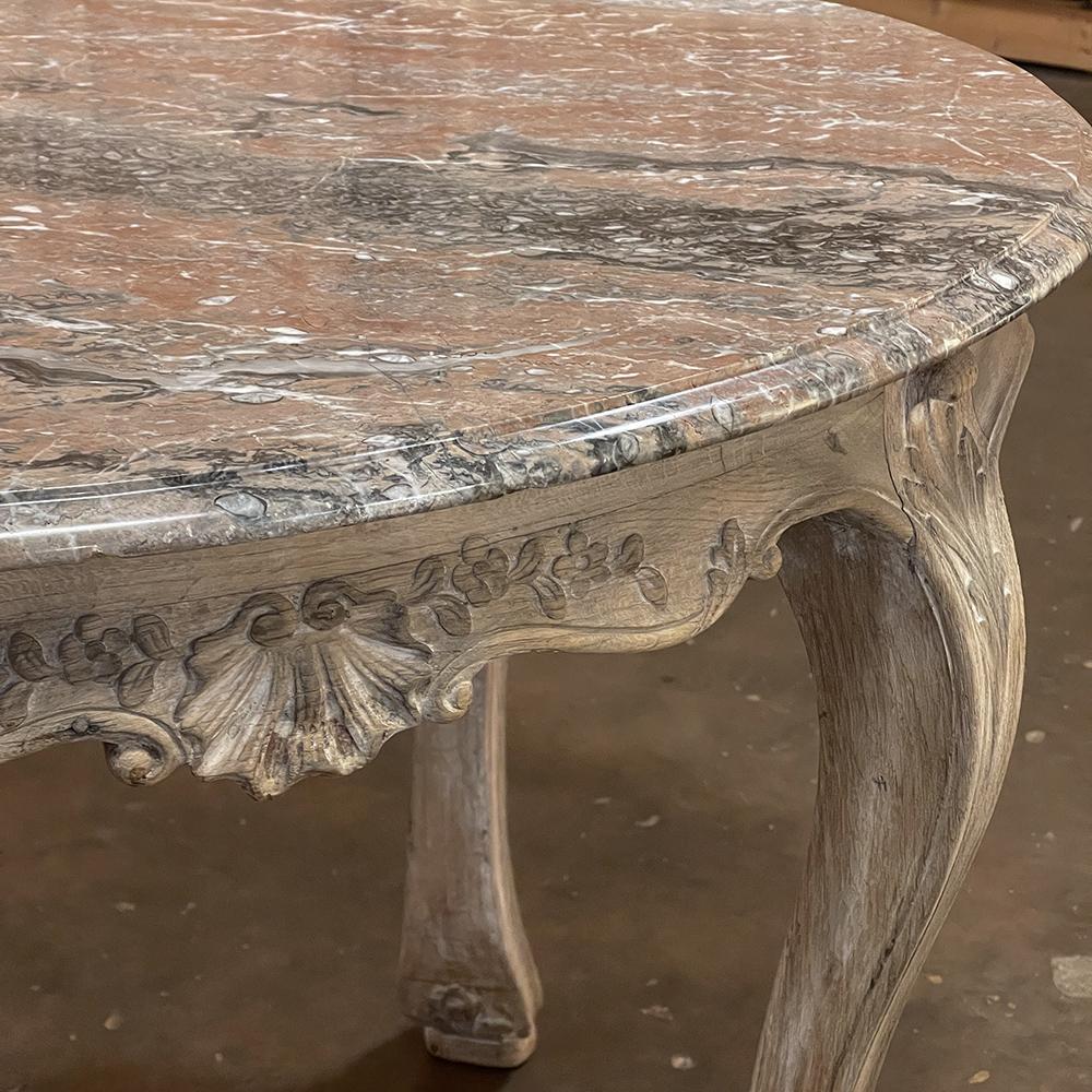 19th Century Regence Oval Marble-Top End Table from Mons 5