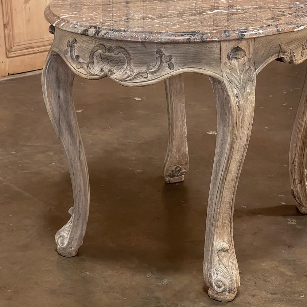 19th Century Regence Oval Marble-Top End Table from Mons 6