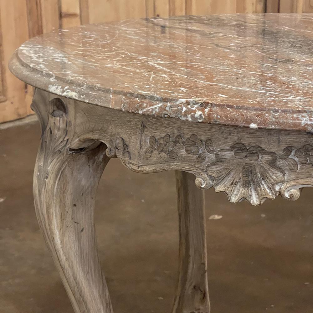 19th Century Regence Oval Marble-Top End Table from Mons 9