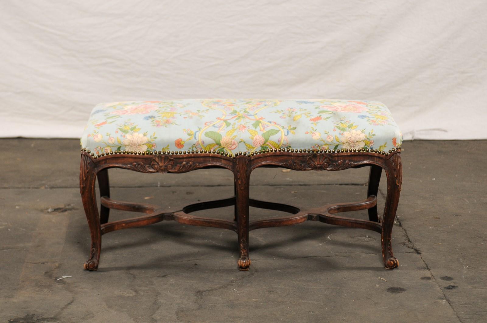 19th Century Regence Style Hand Carved French Bench 3