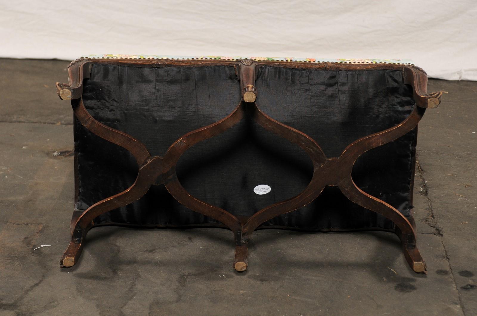 19th Century Regence Style Hand Carved French Bench 4