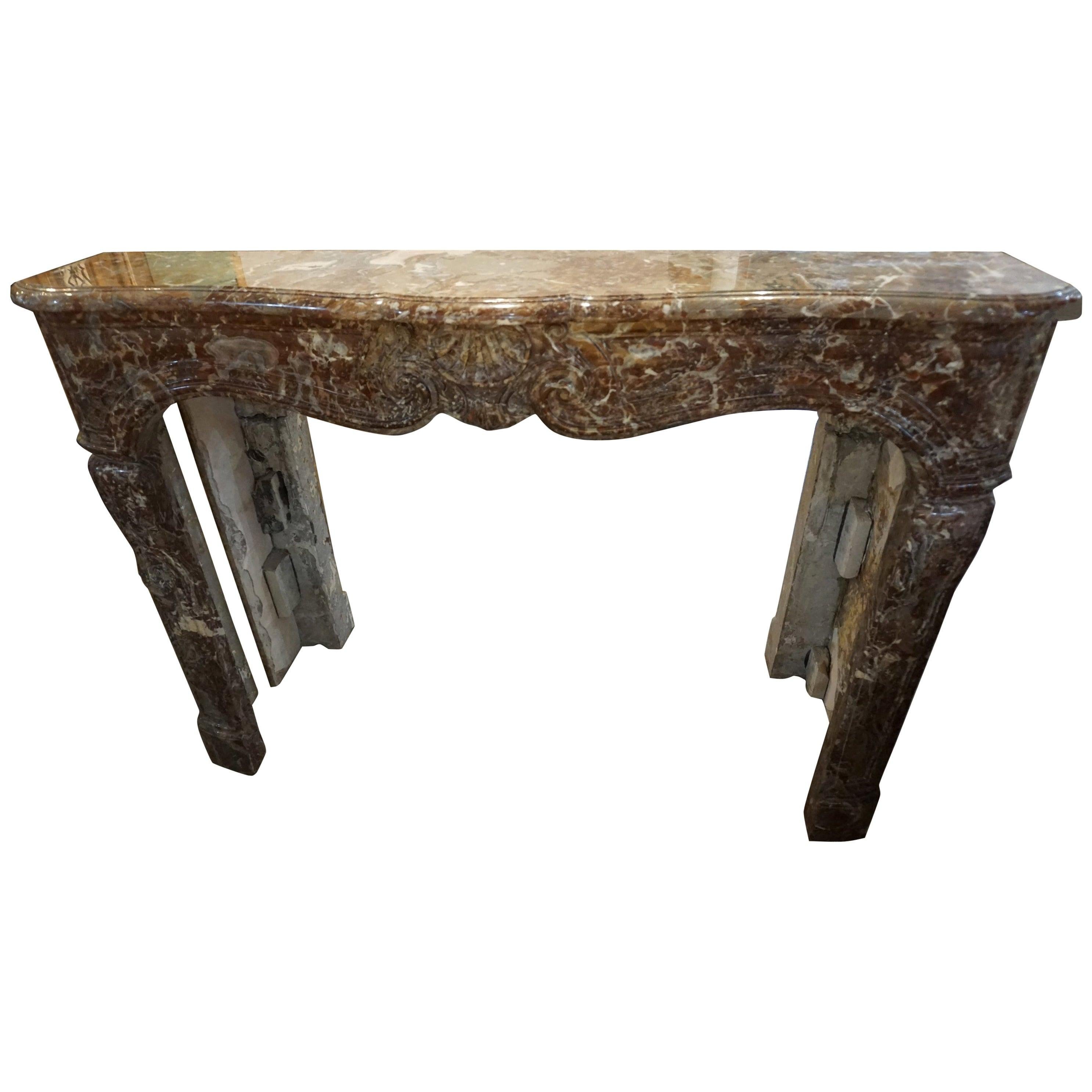 19th Century Regence Style Marble Mantel For Sale