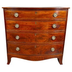19th century Regency bow front chest of drawers