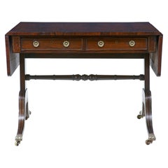19th Century Regency Brass Inlaid Palisander Sofa Table