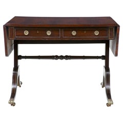 19th Century Regency Brass Inlaid Palisander Sofa Table