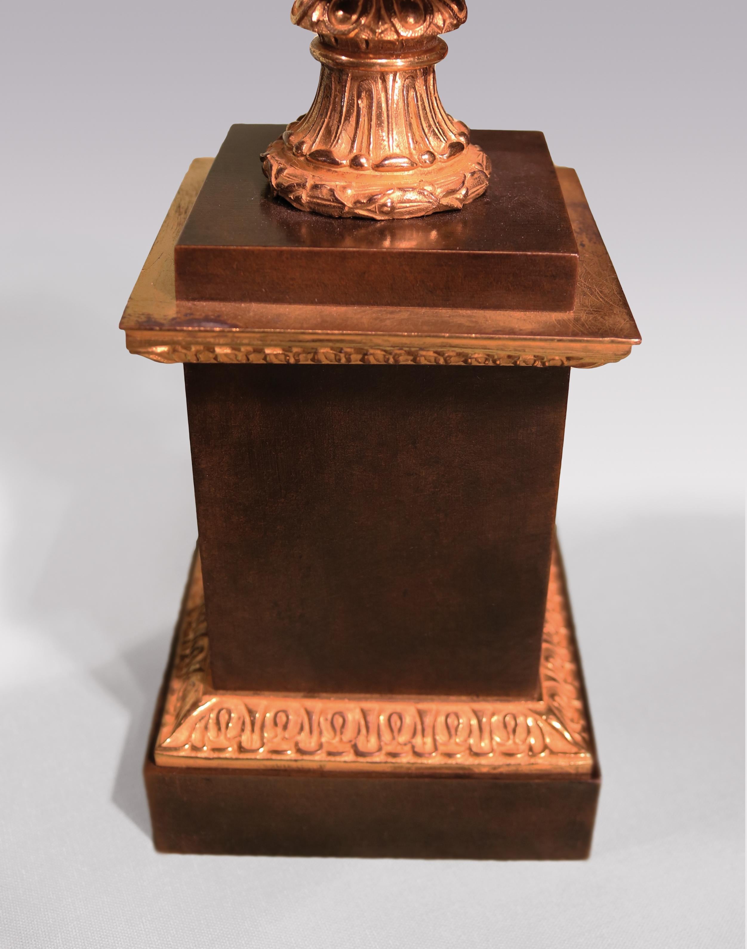 19th Century Regency Bronze and Ormolu Campana Urns 1