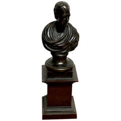 19th Century Regency Bronze Bust of Lord Byron