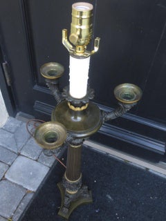 19th Century Regency Bronze Candelabra as Lamp, circa 1820