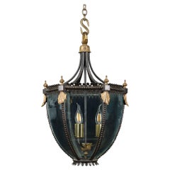 19th Century Regency Bronze Hall Lantern