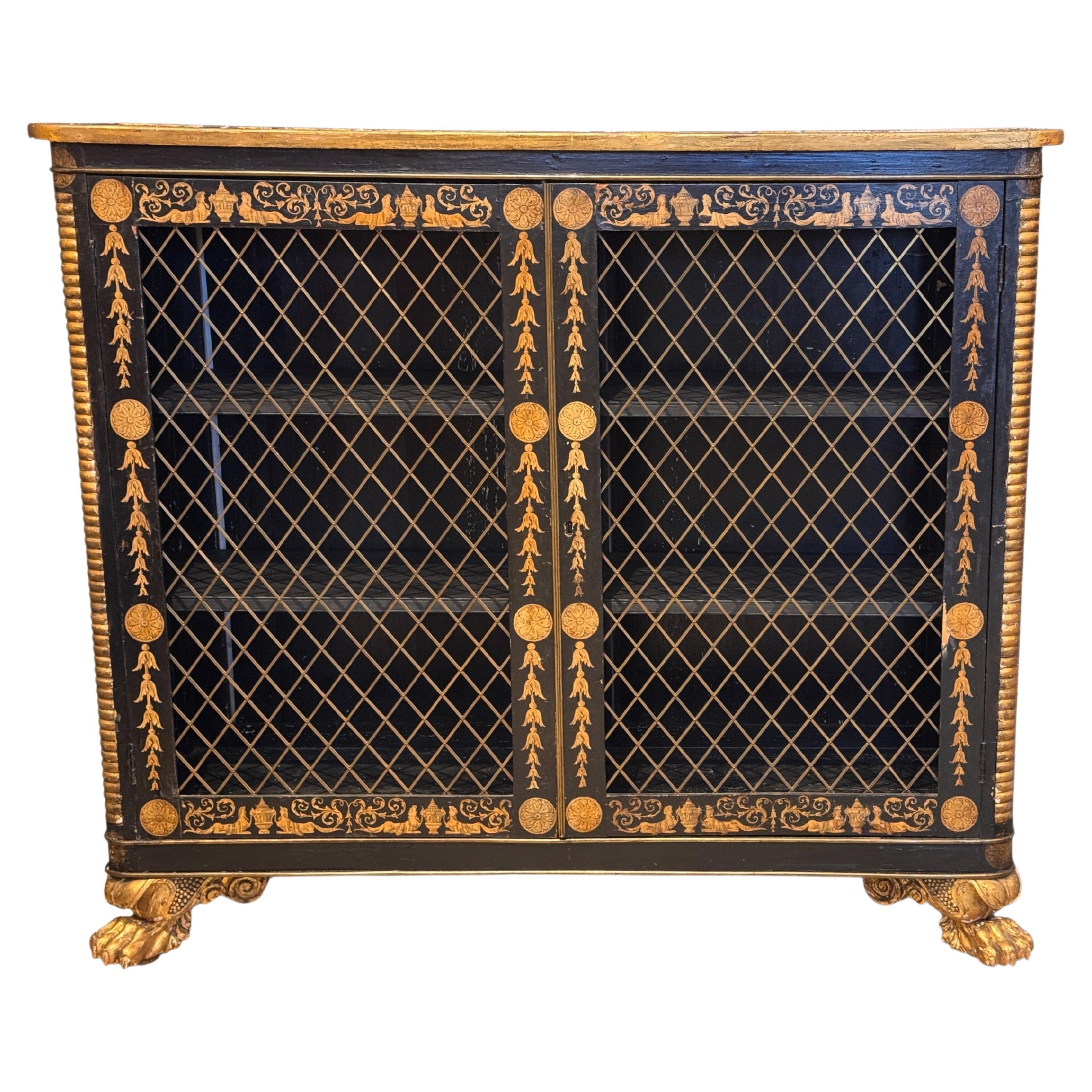 Armadio Regency del XIX secolo con piedi dorati a zampa di leone in vendita