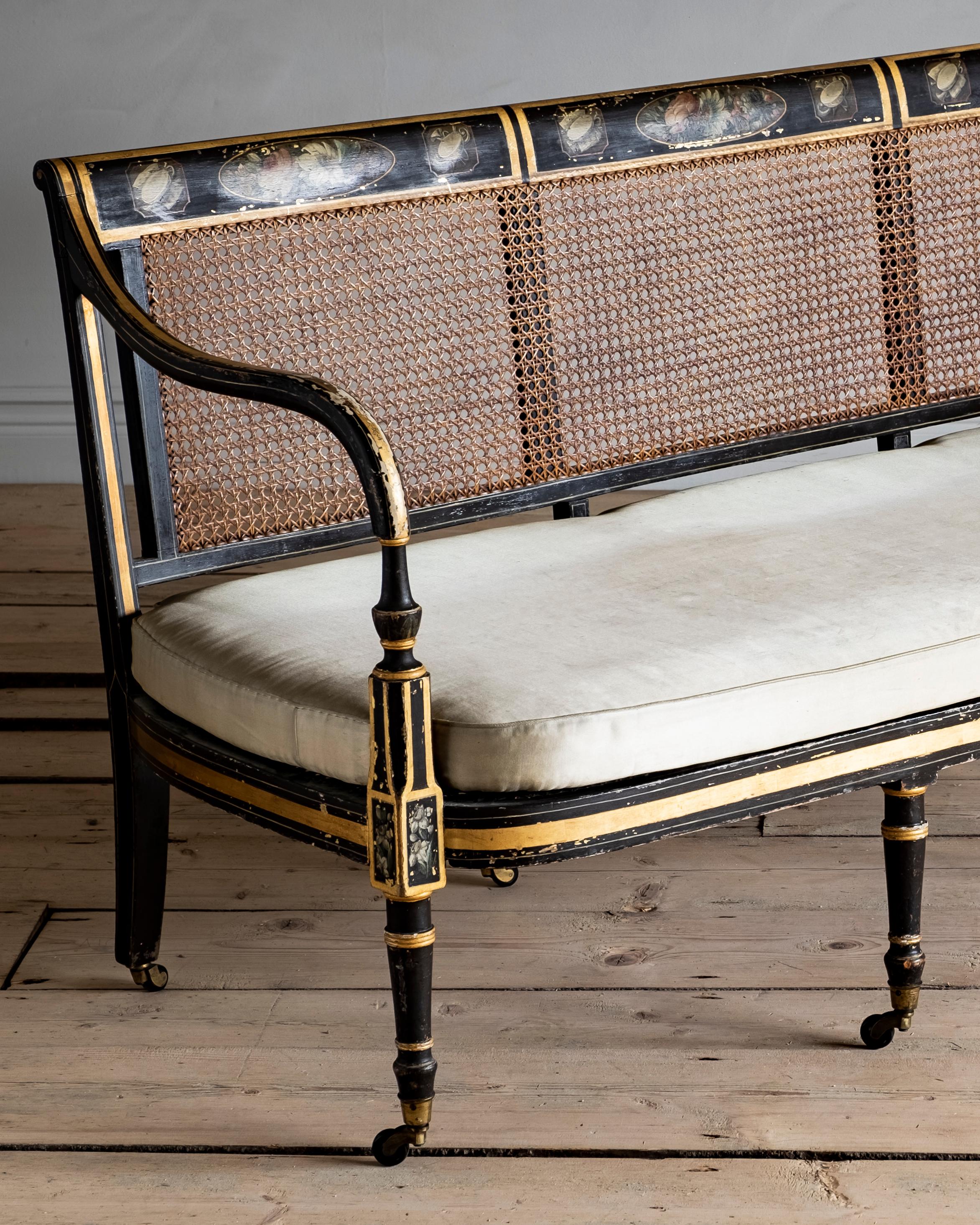 19th Century Regency Caned Sofa 3