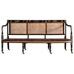 Antique 19th Century Regency Caned Sofa