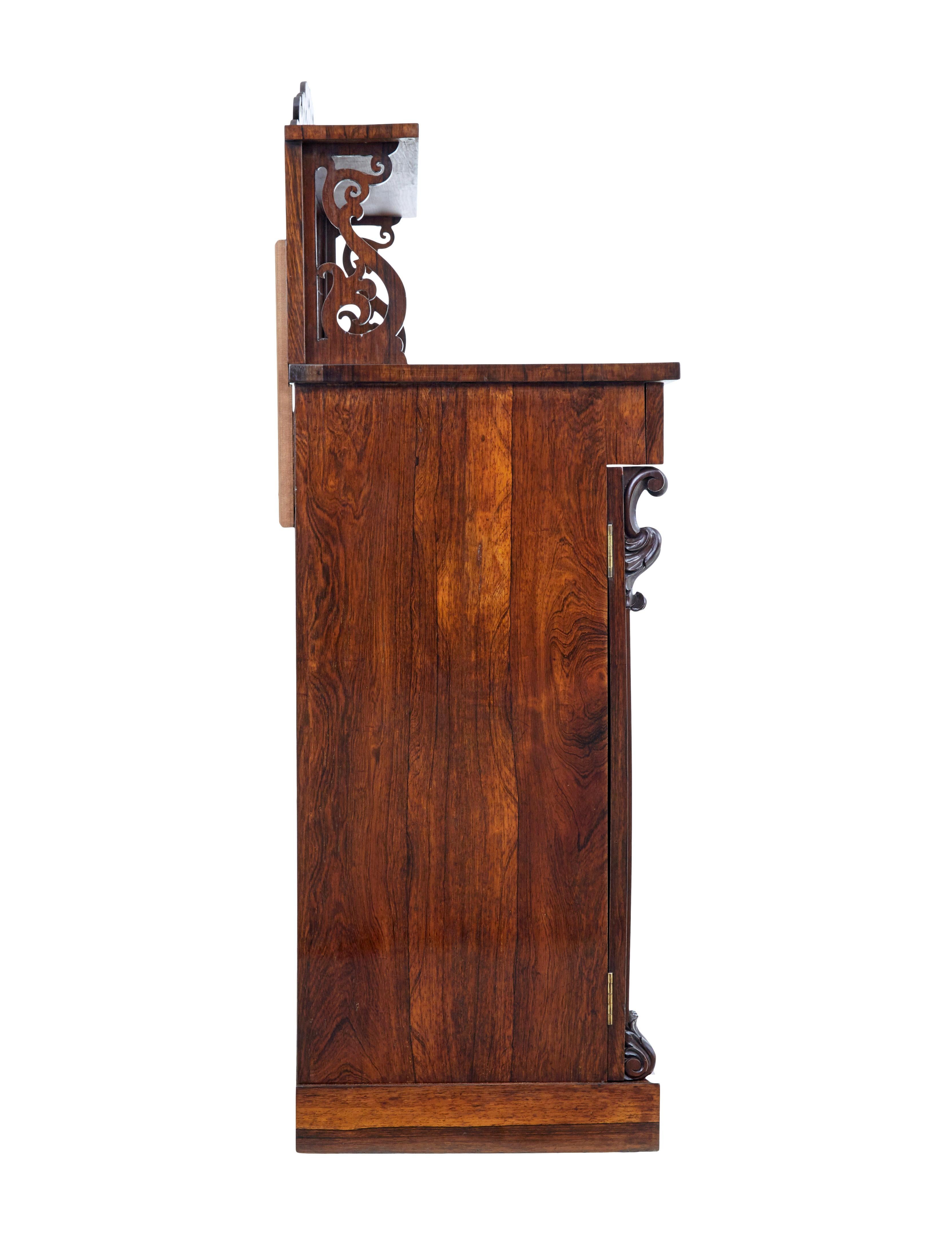 Hand-Carved 19th Century regency chiffonier sideboard For Sale