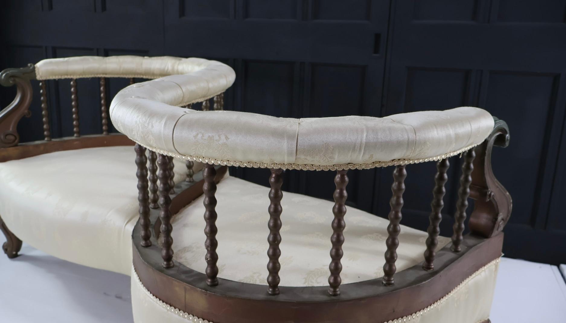 English 19th Century Regency Conversation Seat