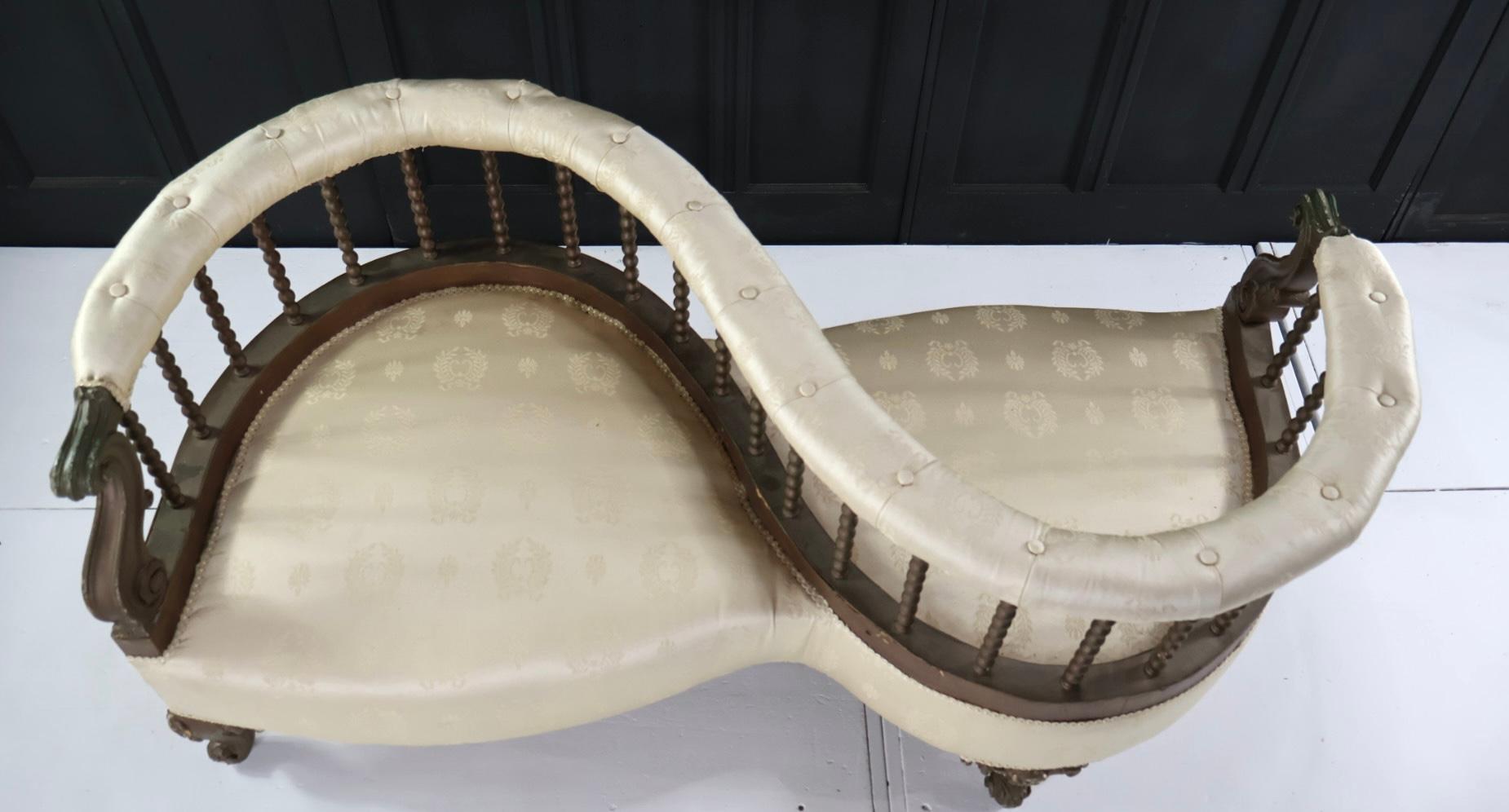 19th Century Regency Conversation Seat In Good Condition In Lymington, GB
