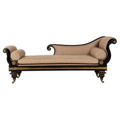 Chaise longue Regency du 19ème siècle