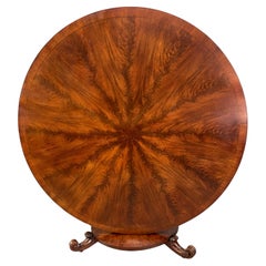 19th century Regency flame mahogany Dining /center table