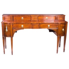 Antique 19th Century Regency Flame Mahogany Sideboard