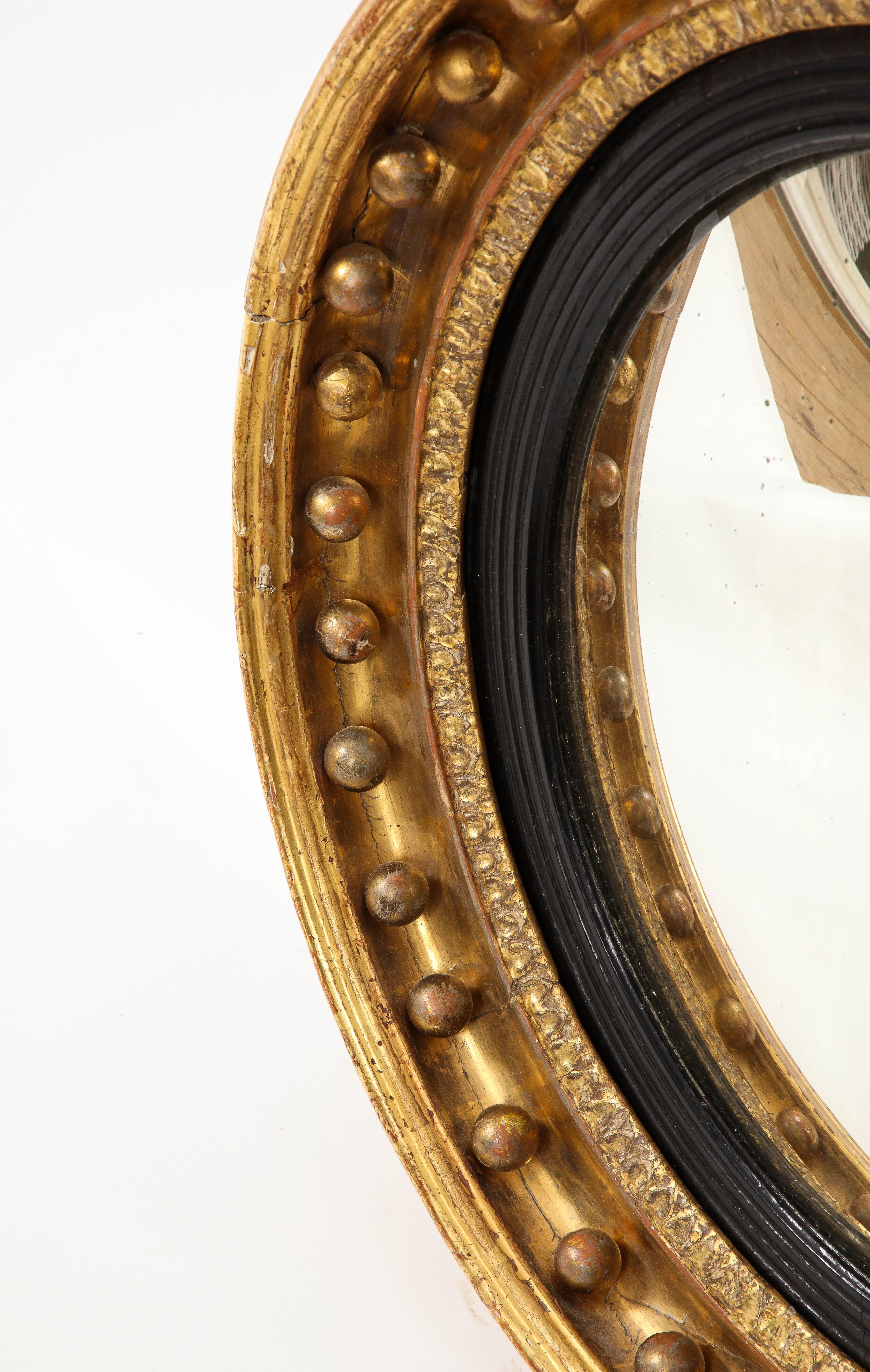 19th Century Regency Gilded Round Mirror 6