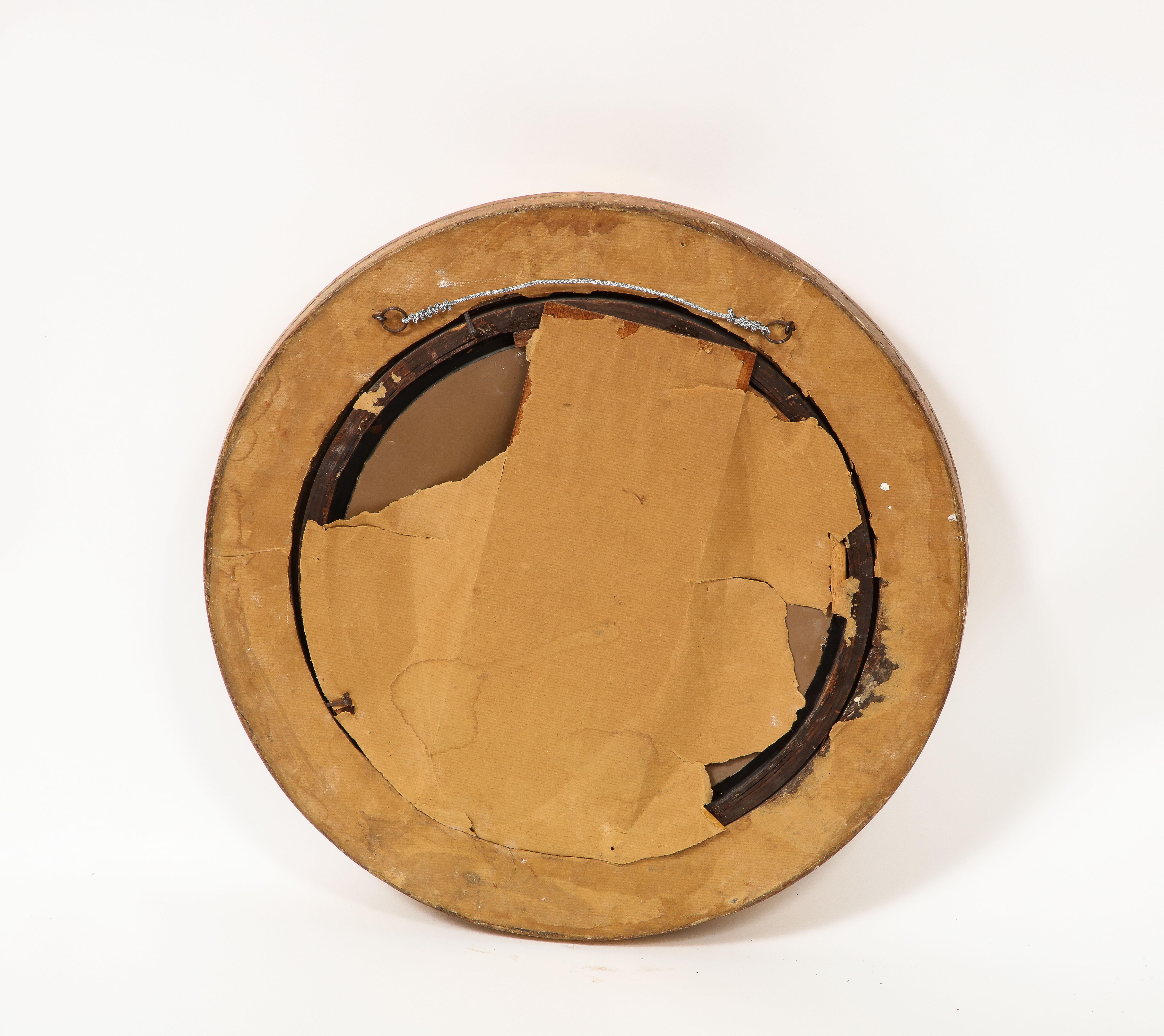19th Century Regency Gilded Round Mirror 7