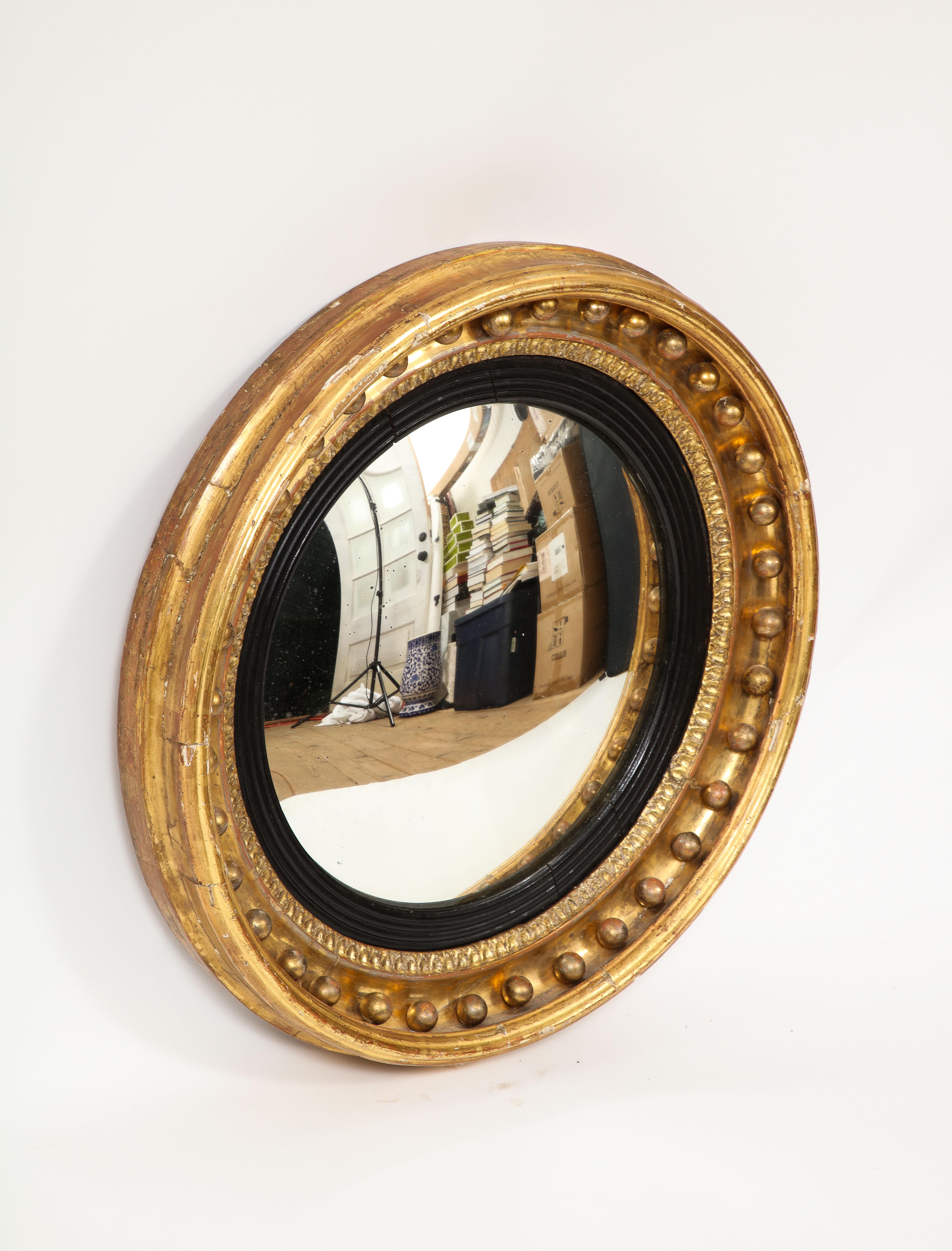 19th Century Regency Gilded Round Mirror 1