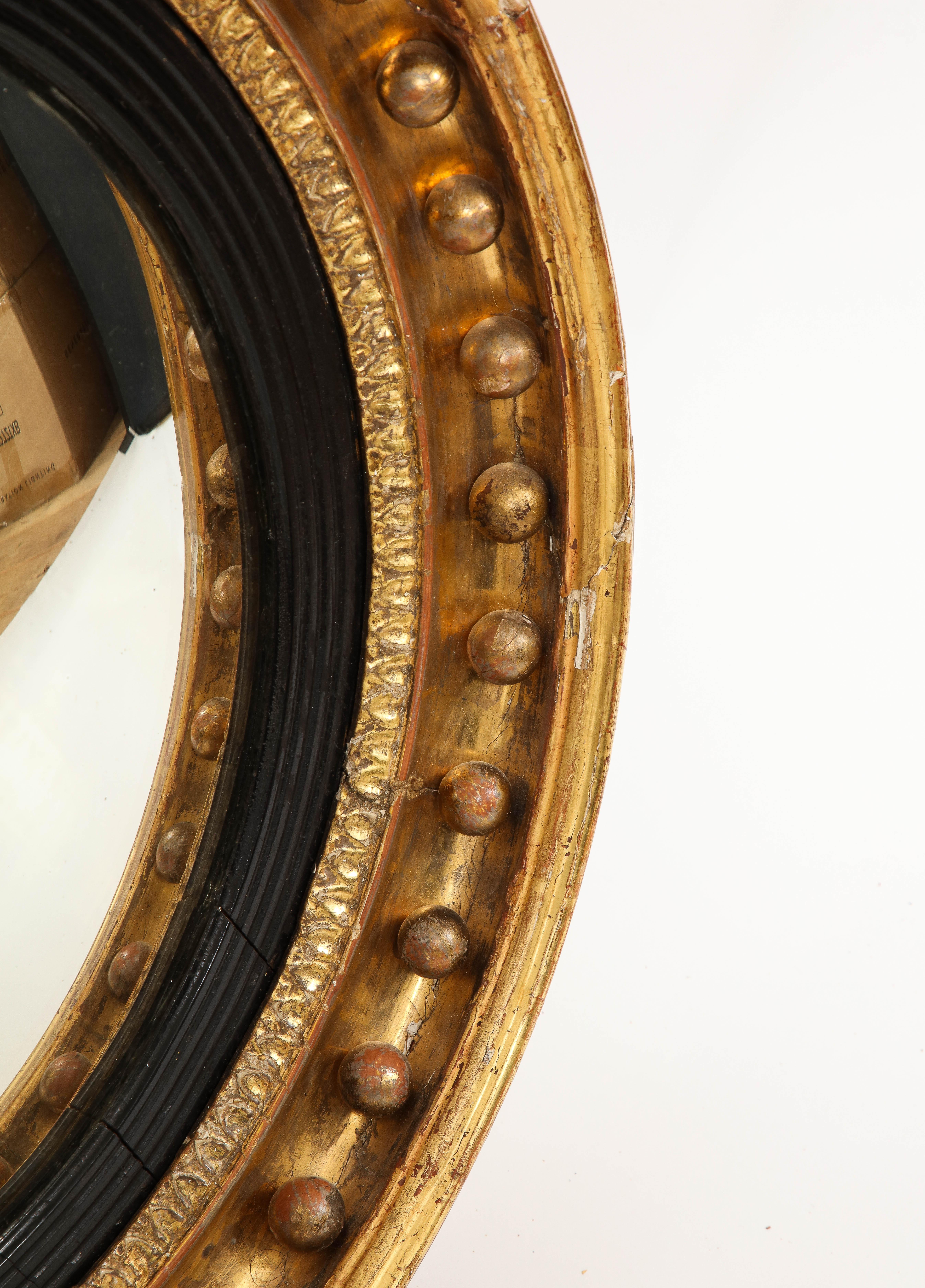 19th Century Regency Gilded Round Mirror 3