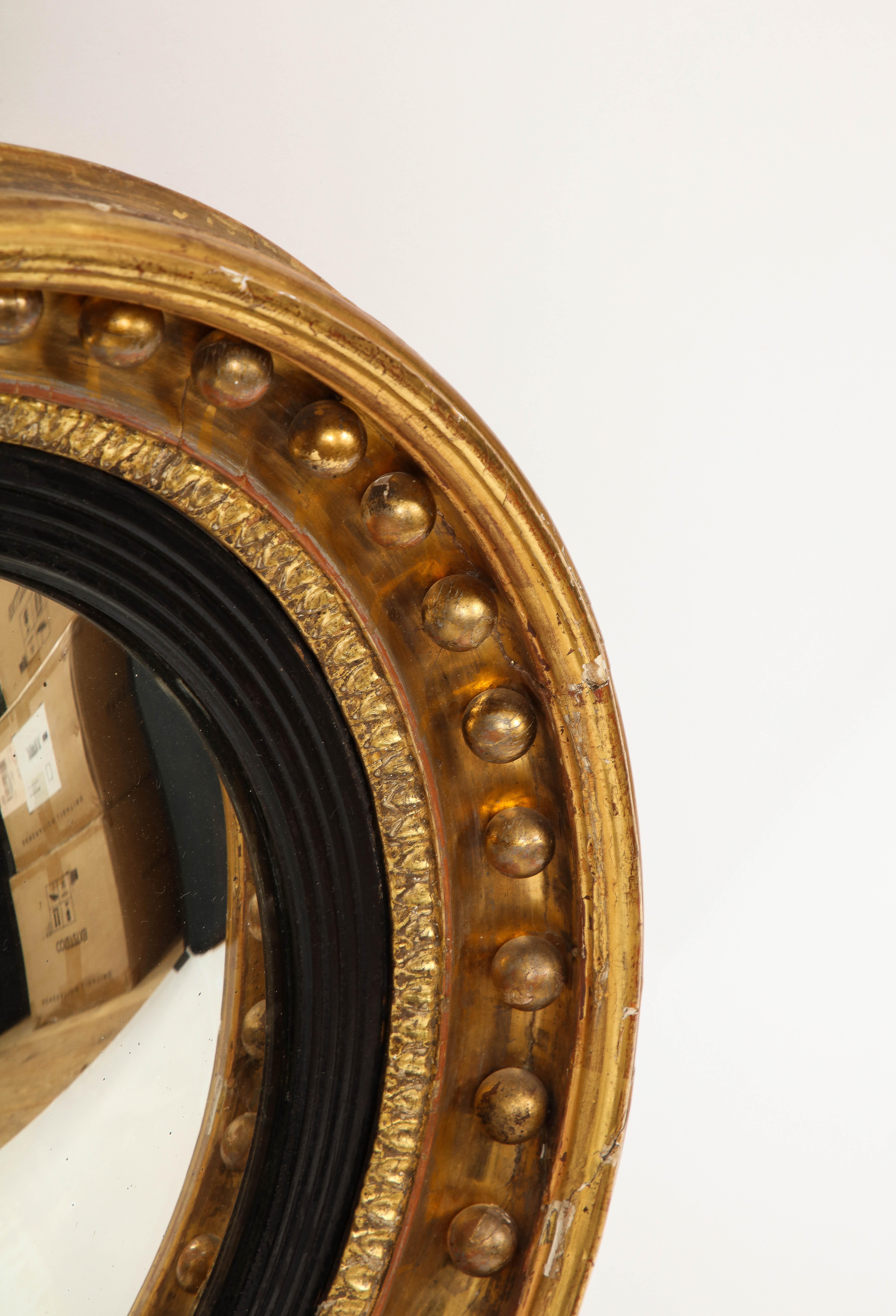 19th Century Regency Gilded Round Mirror 4
