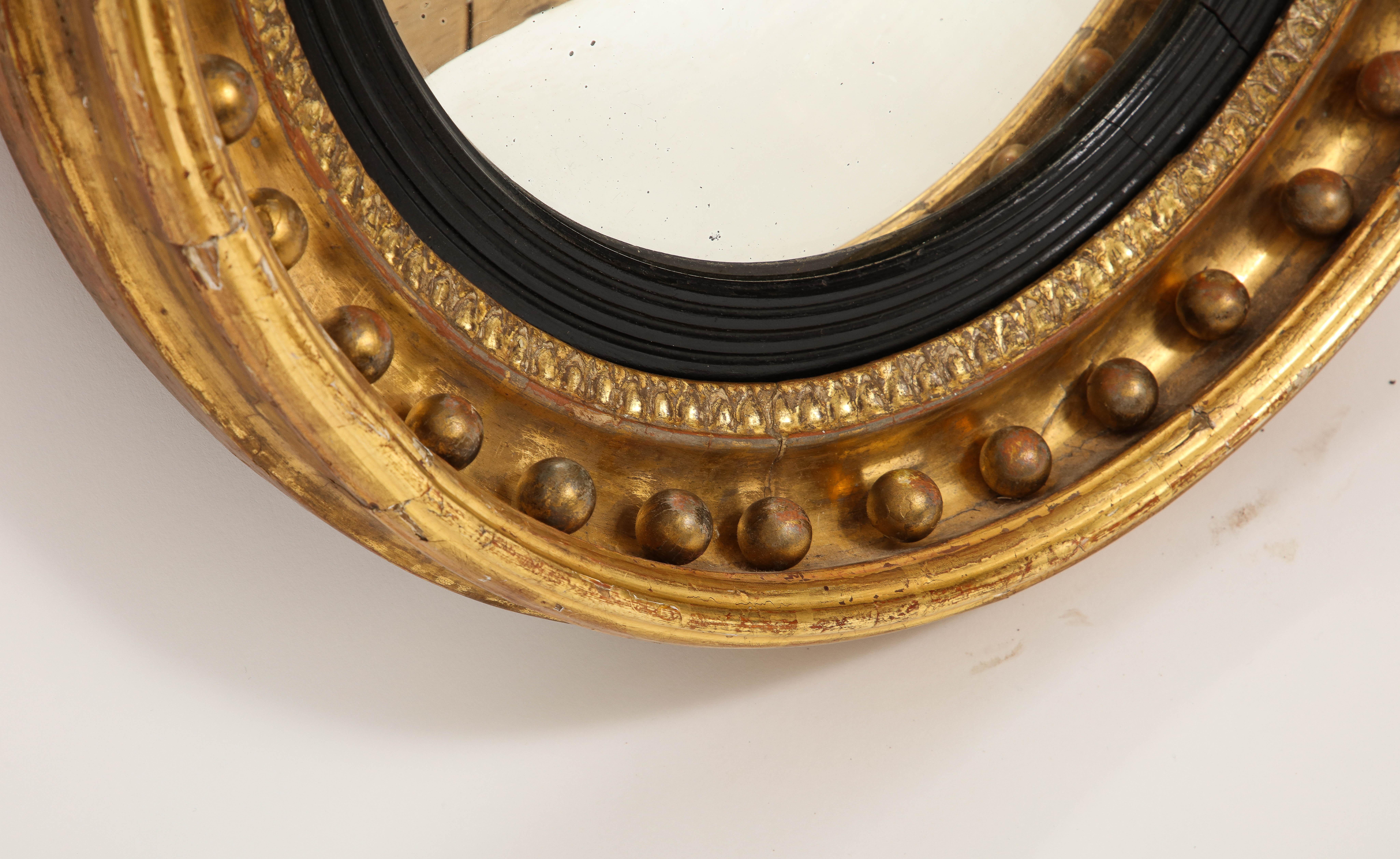 19th Century Regency Gilded Round Mirror 5