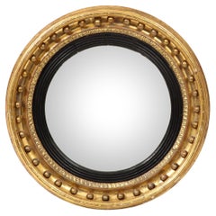 19th Century Regency Gilded Round Mirror