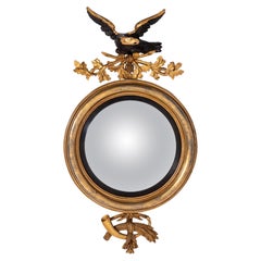 19th Century Regency Gilt Convex Mirror
