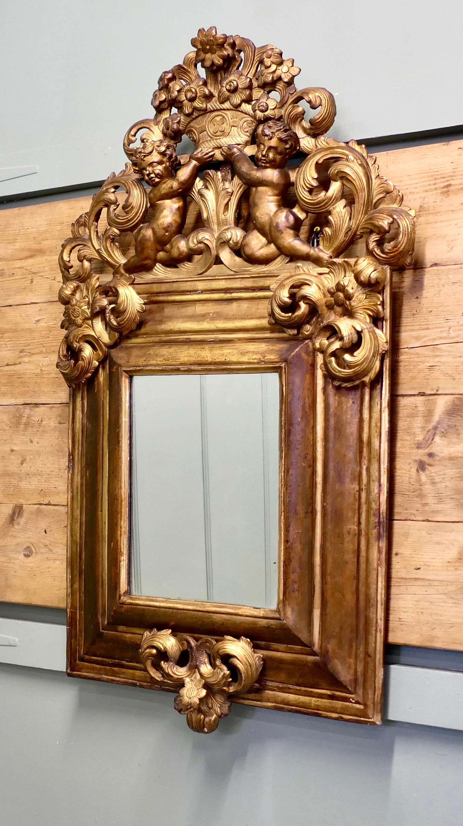 19th Century Regency Gilt Mirror This is a very impressive large carved mirror In Good Condition For Sale In Godshill, Isle of Wight