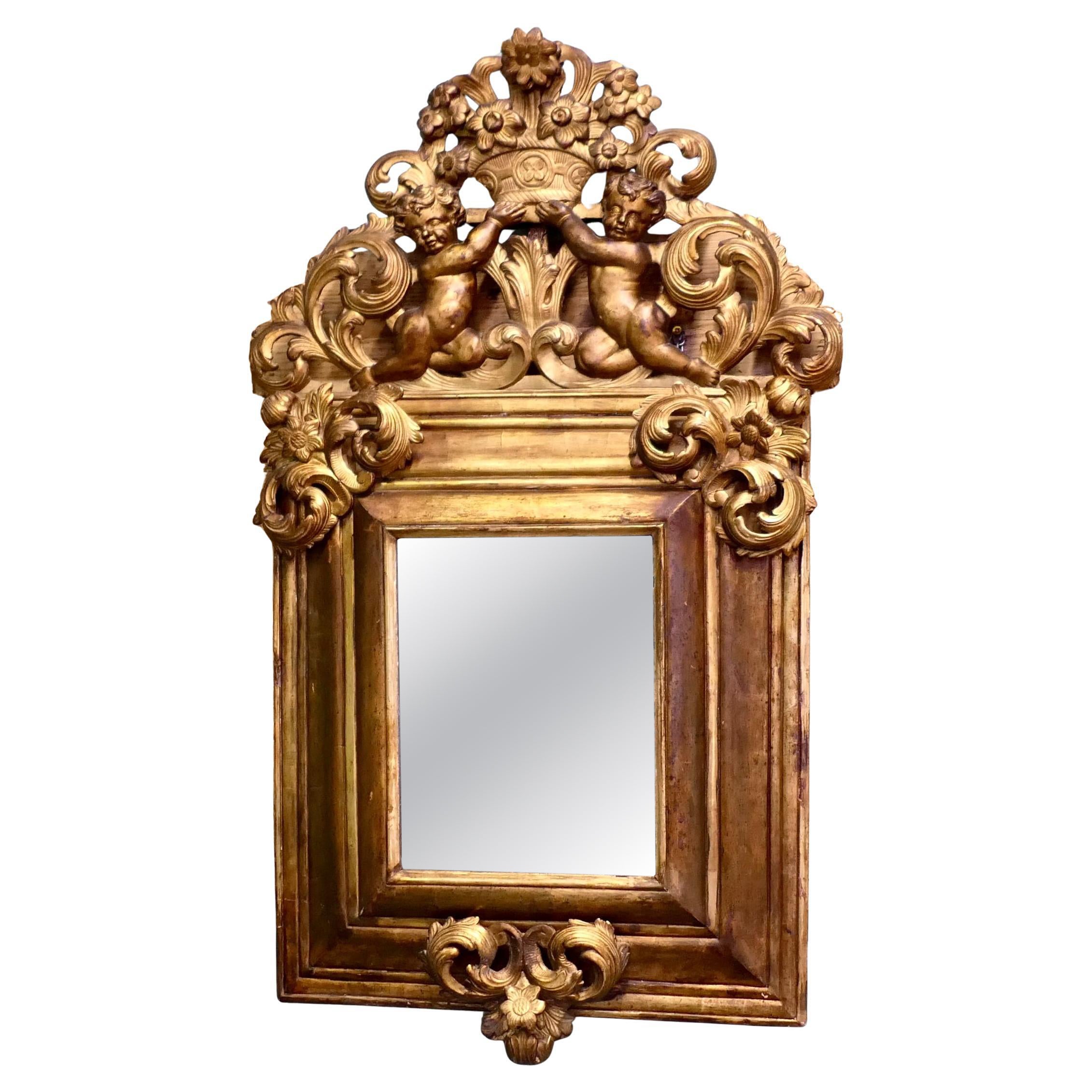 19th Century Regency Gilt Mirror This is a very impressive large carved mirror For Sale