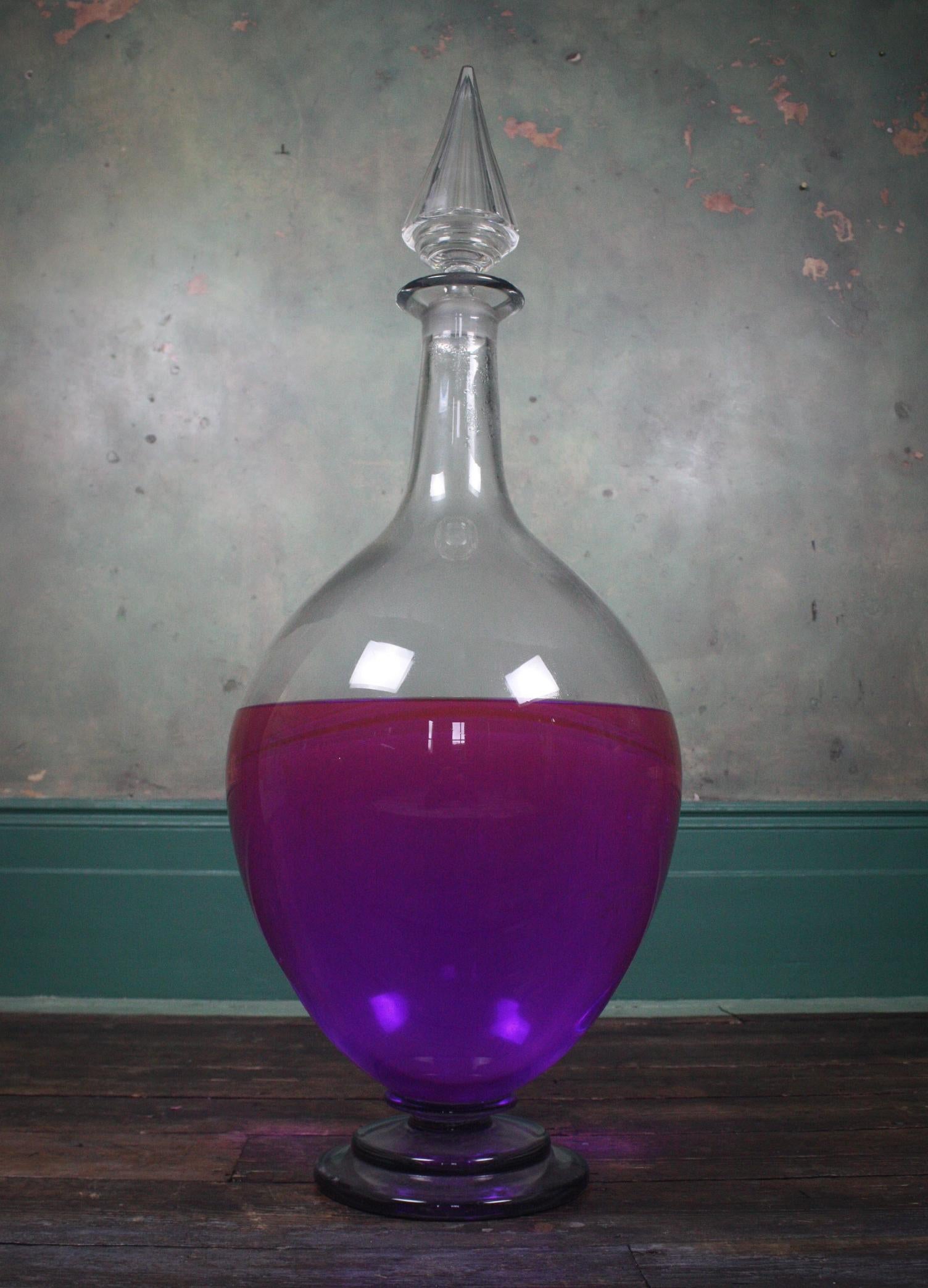 19. Jahrhundert Regency Handgeblasenes Chemist Apotheker-Apotheker-Schild, Regency, 19. Jahrhundert (Geblasenes Glas) im Angebot