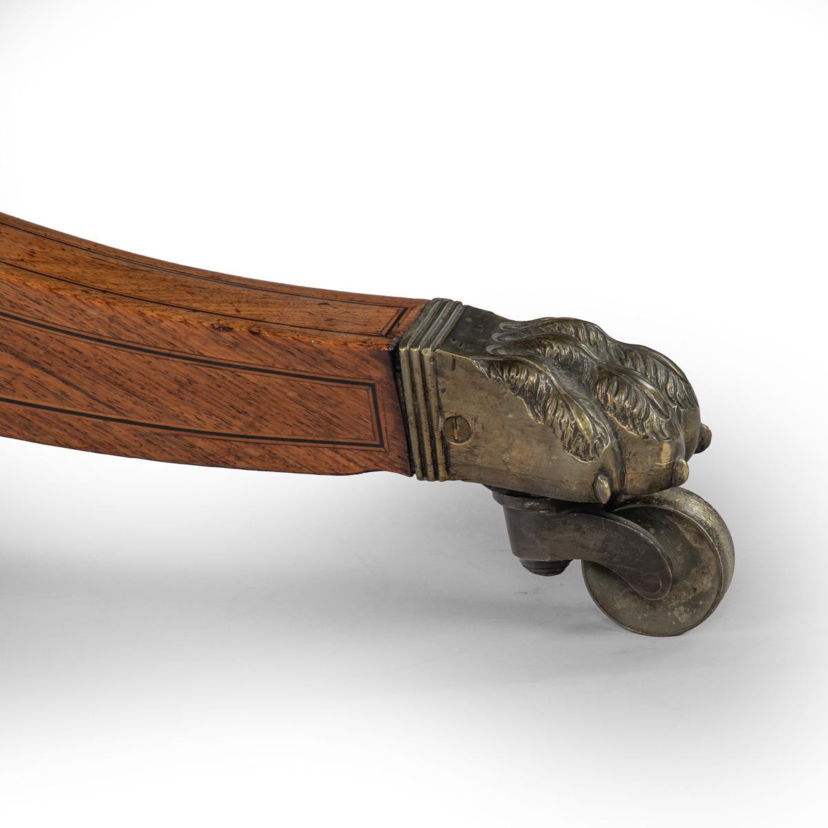 Mesa de tambor giratorio Huanghali del siglo XIX de la Regencia o mesa de alquiler en venta 6