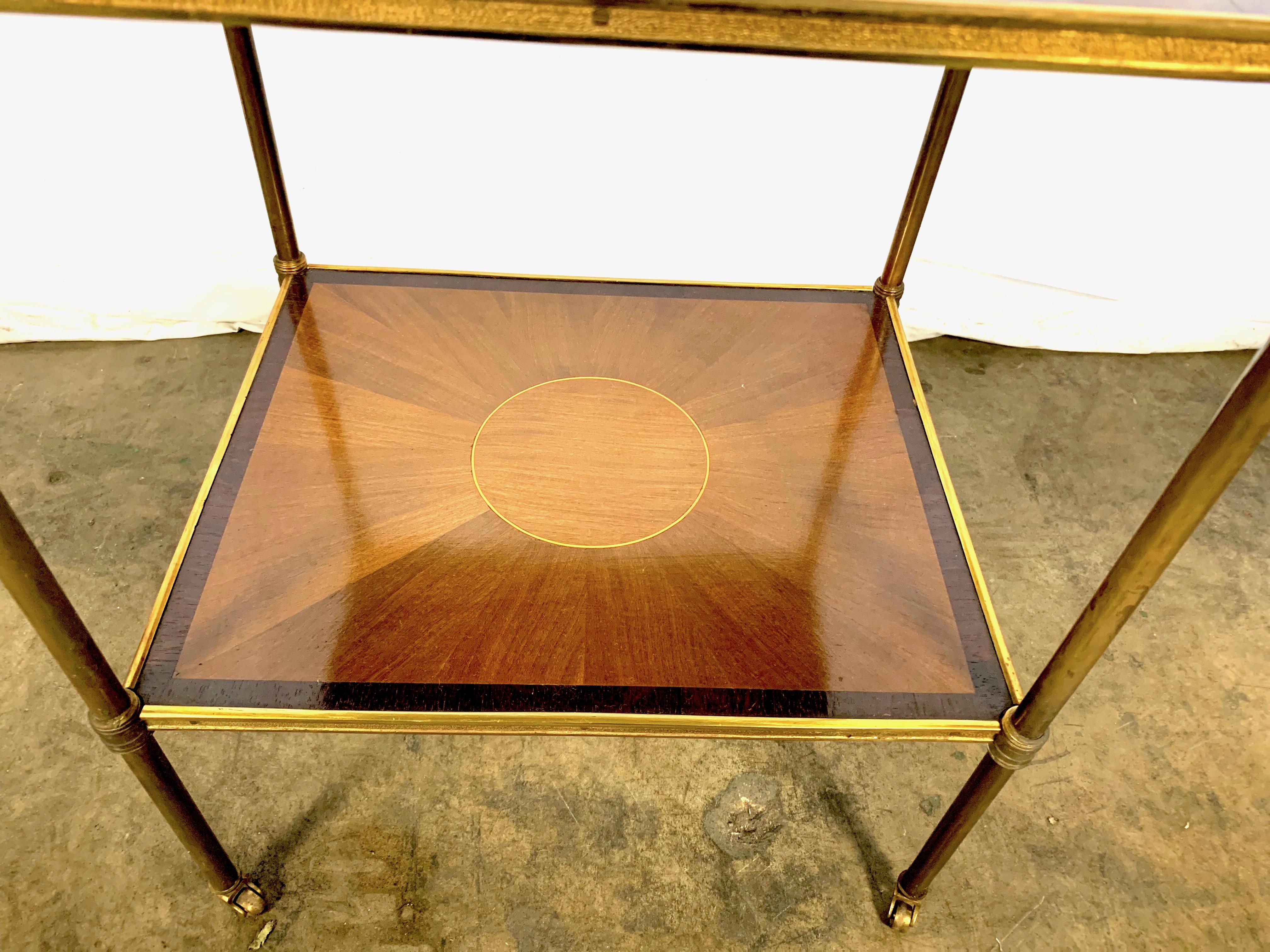 19th Century Regency Inlaid and Brass Side Tables 3