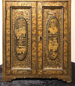 19. Jahrhundert Regency Japanned Jewelry Chest of Salesman Chest