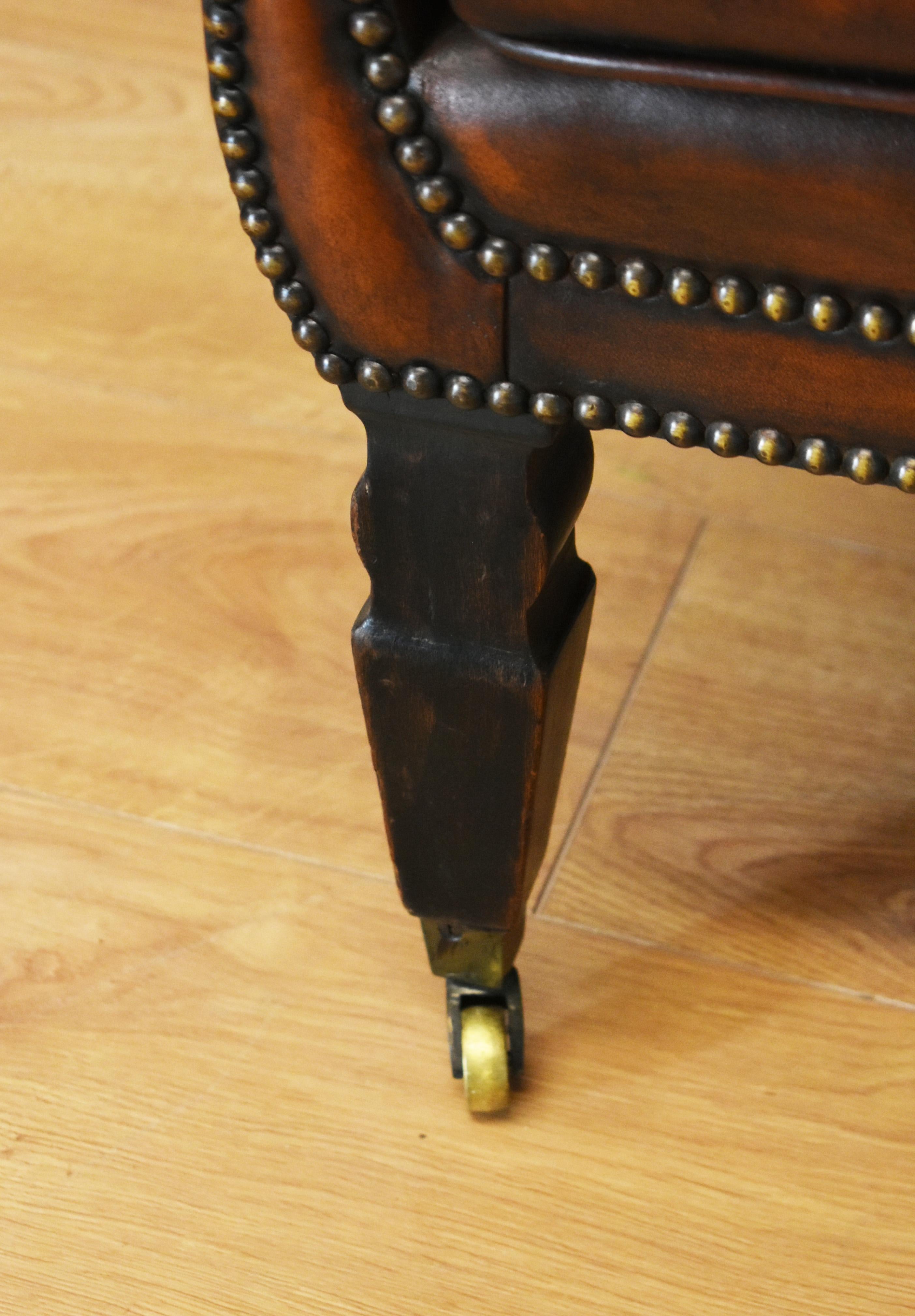 19th Century Regency Leather Armchair 1