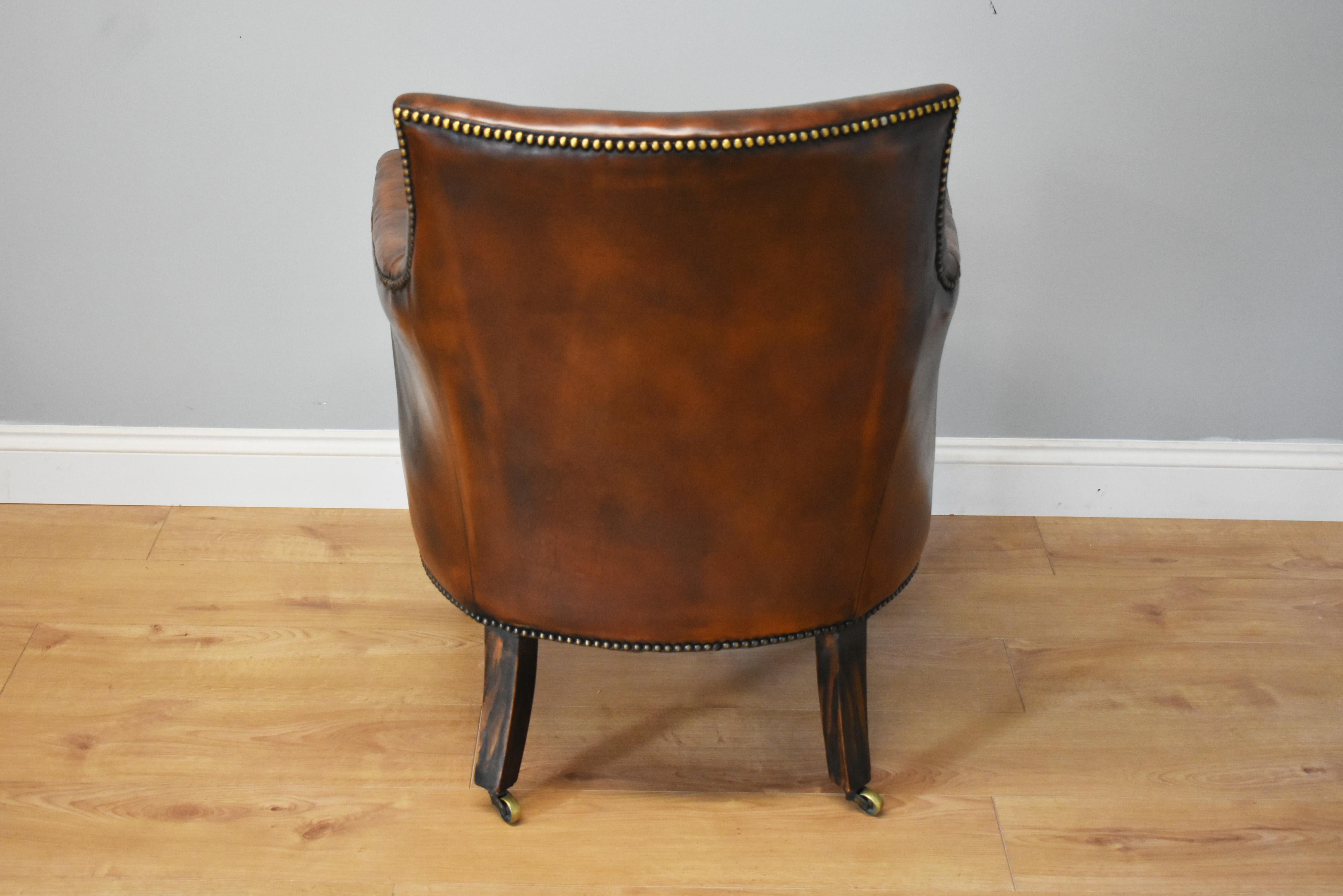 19th Century Regency Leather Armchair 2
