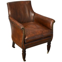 19th Century Regency Leather Armchair