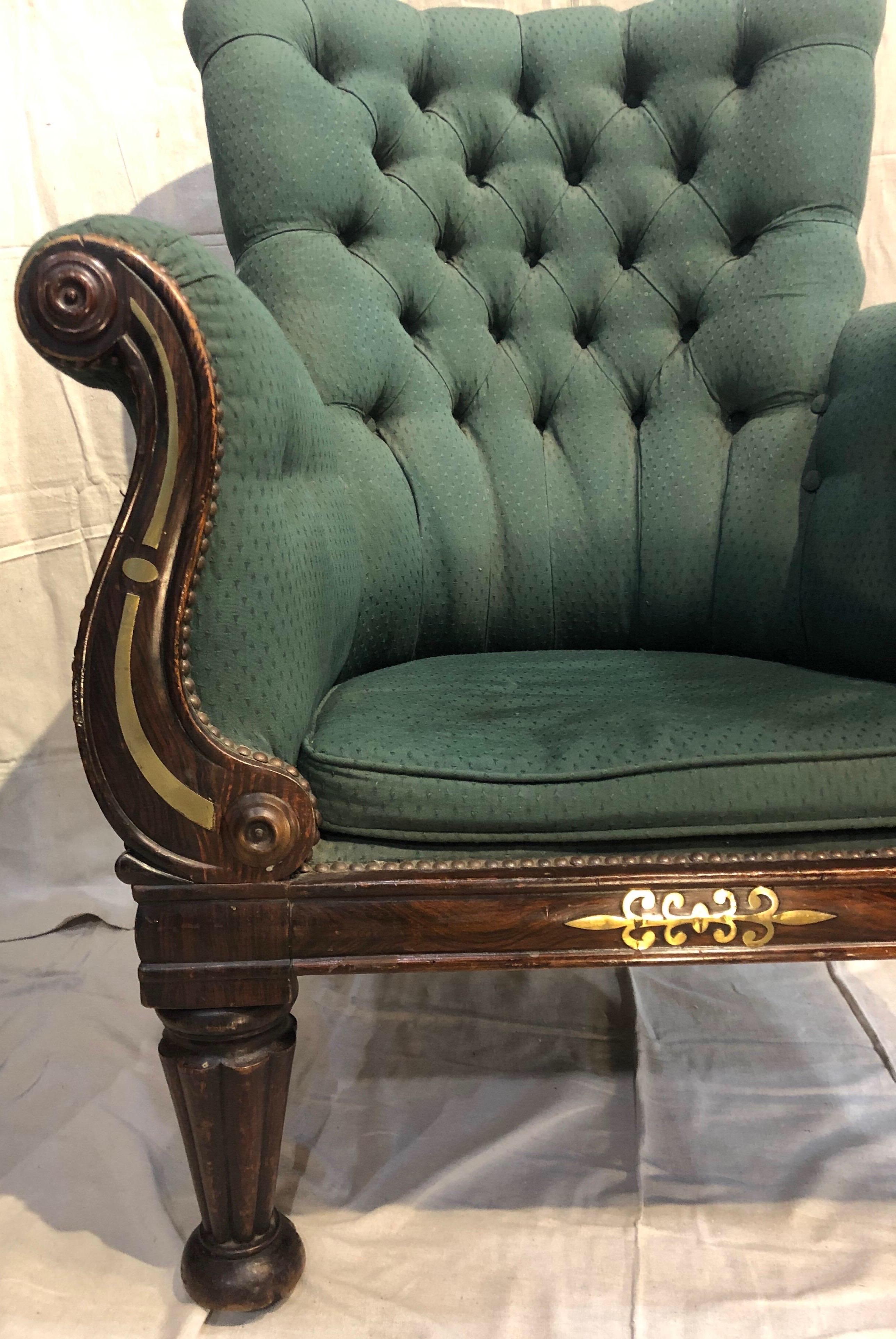 English 19th Century Regency Library Chair For Sale