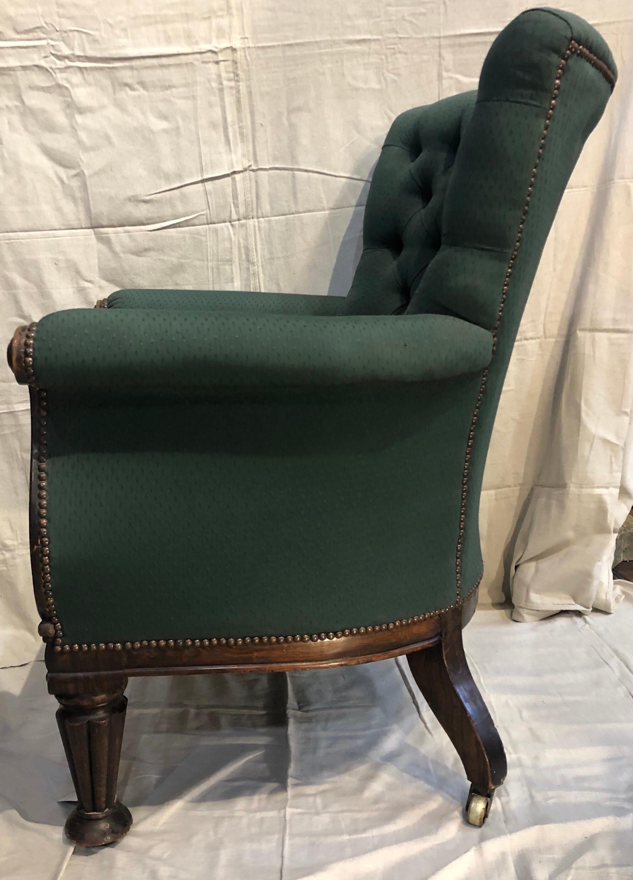 Laiton chaise de bibliothèque Regency du 19e siècle en vente
