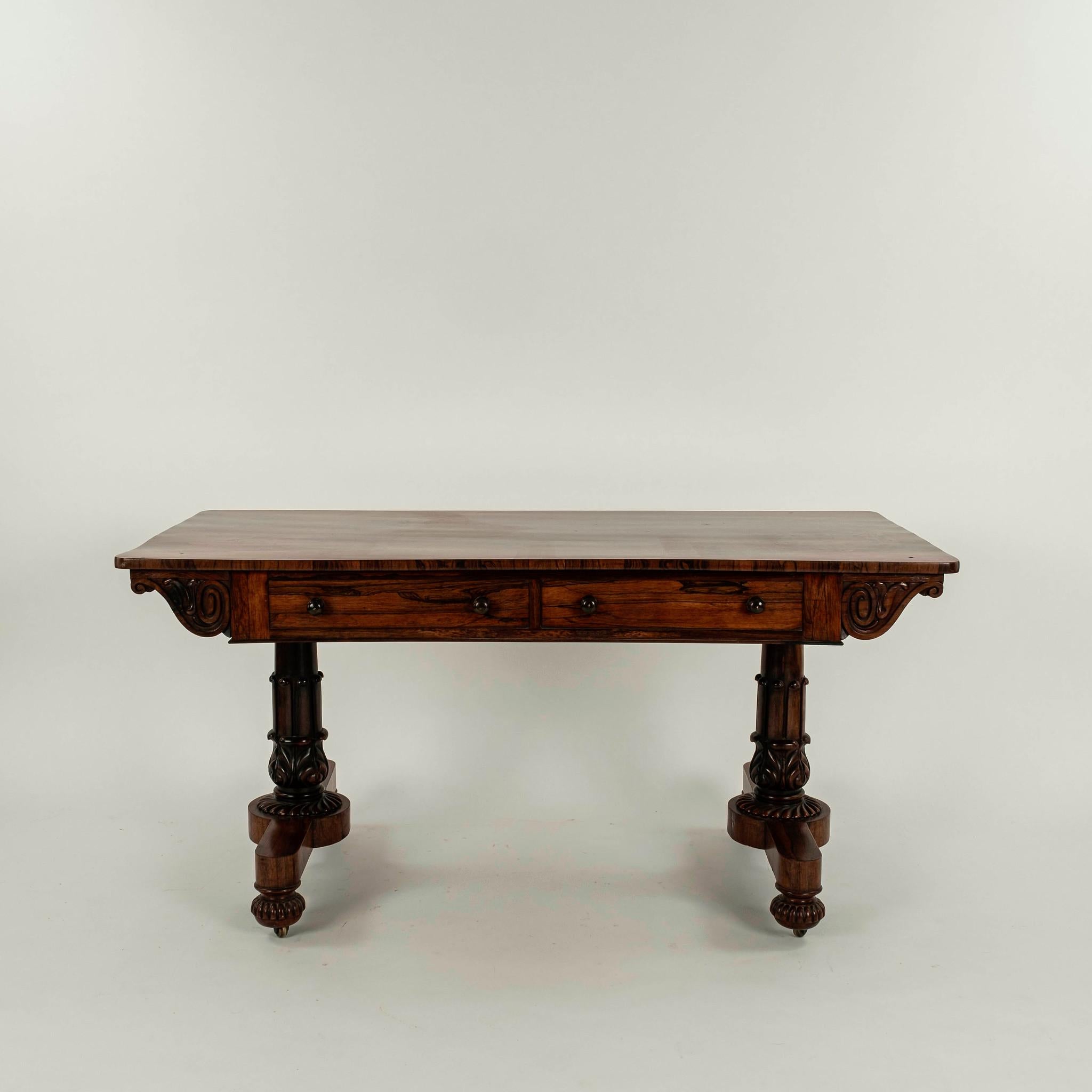 19th Century, Regency Library Table In Good Condition In Houston, TX