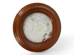 19th Century Regency Mahogany and Marble Top Cylinder Cabinet